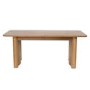 GRADE A1 - Large Rustic Oak Extendable Dining Table - Seats 6 - 8 - Wave
