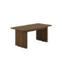 Large Rectangular Walnut Extendable Dining Table Set with 6 Green Upholstered Dining Chairs - Seats 6 - Wave
