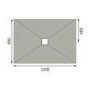 1200x900mm Wet Room Tile-Ready Shower Tray with Wet Room Install & Square Centre Waste Drainage Kit