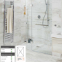 1200x900mm Wet Room Tile-Ready Shower Tray with Wet Room Install & Square Centre Waste Drainage Kit