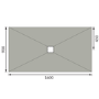 1400x900mm Wet Room Tile-Ready Shower Tray with Wet Room Install & Square Centre Waste Drainage Kit