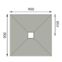 900x900mm Wet Room Tileable Shower Tray - Live Your Colour with Installation Kit for Square Drain Wet Room Tray