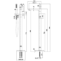 Brass Freestanding Bath Shower Mixer and Basin Tap Set - Zana