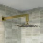 Brushed Brass 2 Outlet Wall Mounted Thermostatic Mixer Shower Set with Hand Shower - Zana