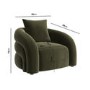 Green Velvet Accent Chair with Cushion - Zuri