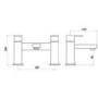Chrome Bath Mixer Tap - Cube
