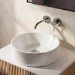 Gloss White Round Countertop Basin 388mm - Alaska
