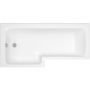 L Shaped Shower Bath Left Hand 1700 x 850mm - Lomax