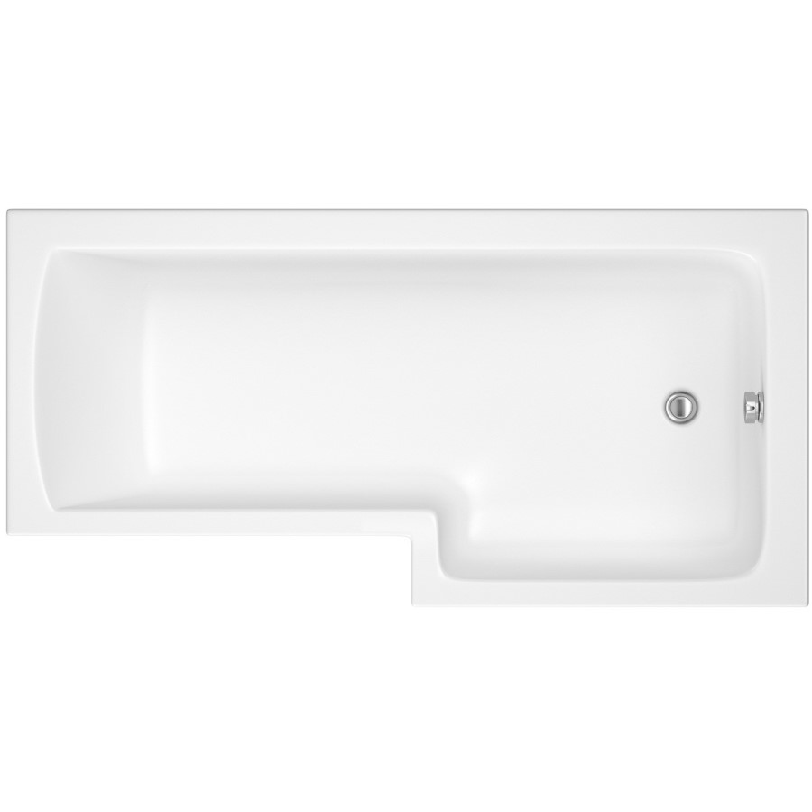 L Shaped Shower Bath Right Hand 1700 x 850mm - Lomax