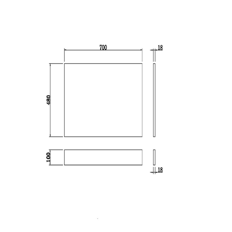 700mm Wooden Wood Effect Bath End Panel - Ashford
