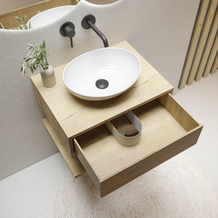 Oval Countertop Basin 410mm - Shell