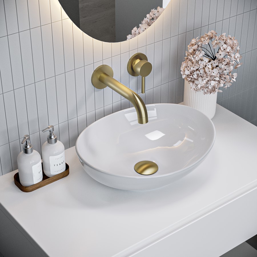 Oval Countertop Basin 410mm - Shell