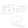 Oval Countertop Basin 410mm - Shell