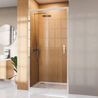 1000mm Chrome Sliding Door Shower Enclosure 8mm Glass - Pavo