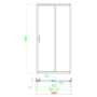 1000mm Chrome Sliding Door Shower Enclosure 8mm Glass - Pavo