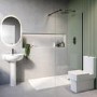 1200mm Black Shower Screen for Wet Room & Walk In Shower – Corvus