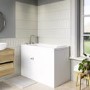 Small Deep Walk In Bath Left Hand with Front Panel & Integrated Seat 1210 x 660mm - Princeton