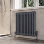 Anthracite Horizontal 2 Column Traditional Radiator 600 x 605mm - Nambi