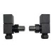 Matt Black Square Angled Radiator Valves