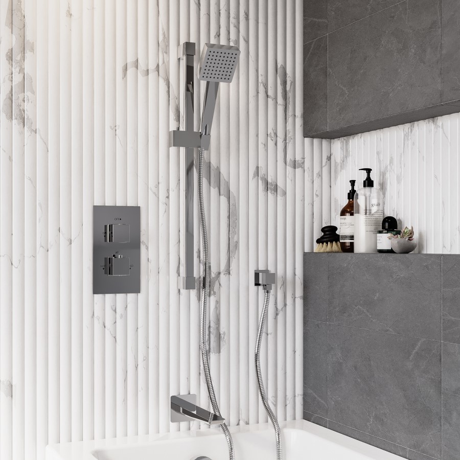 Chrome Square Outlet Elbow