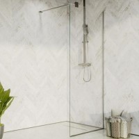 900mm Nickel Shower Screen for Wet Room & Walk In Shower - Live Your Colour