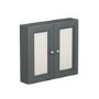 Double Door Dark Grey Bathroom Mirror Cabinet  667 x 600mm - Westbury