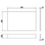 700mm Wooden Blue Bath End Panel - Ashford