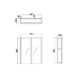 Double Door White Bathroom Mirror Cabinet  600 x 650mm - Pendle