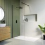 800mm Black Shower Screen for Wet Room & Walk In Shower – Corvus
