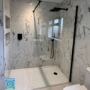 800mm Black Shower Screen for Wet Room & Walk In Shower – Corvus