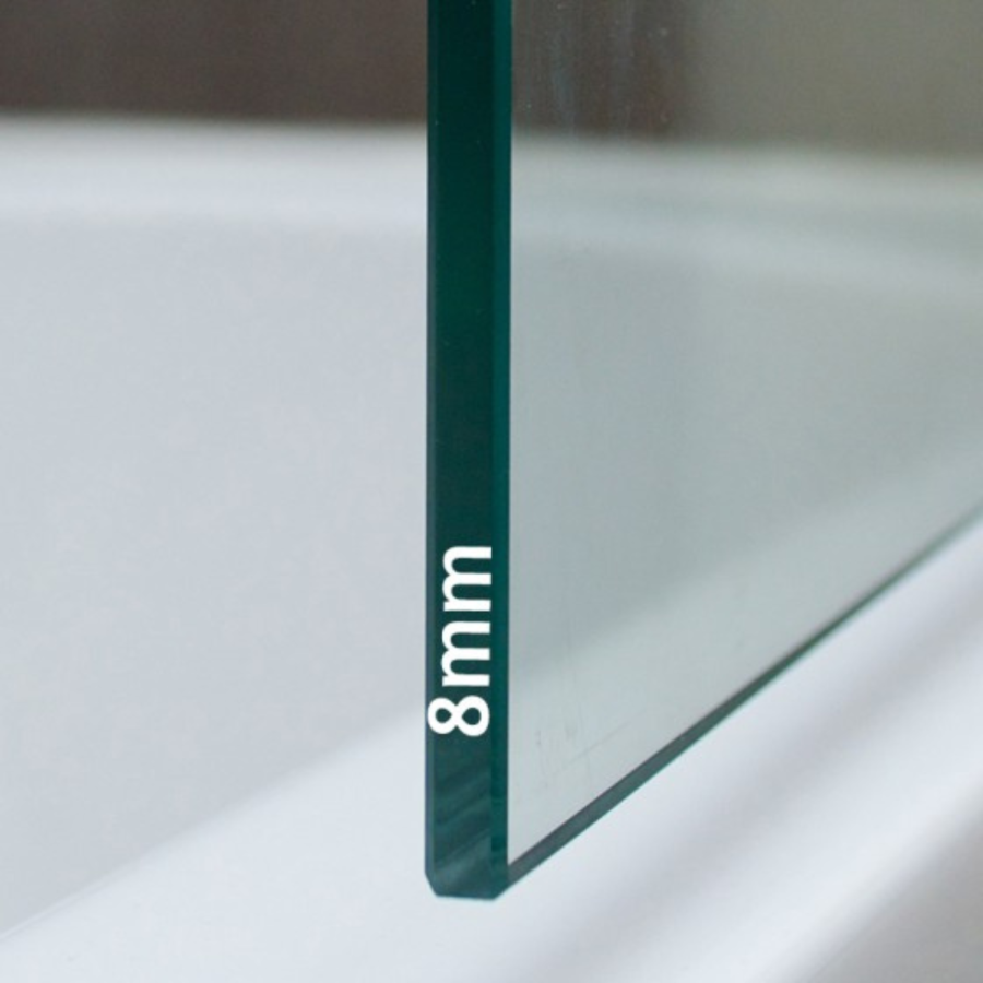 800mm Black Shower Screen for Wet Room & Walk In Shower – Corvus