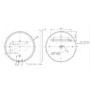 Round Black Heated Bathroom Mirror with Lights 600mm - Antares
