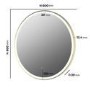 Round Brass Heated Bathroom Mirror with Lights 600mm -Antares
