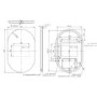 Oval Backlit Heated Bathroom Mirror with Lights 500 x 800mm - Irena