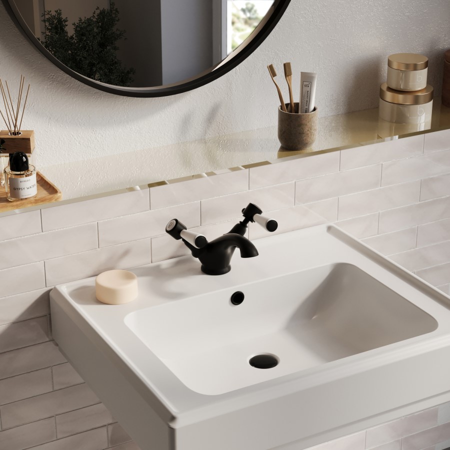 Black Basin Mixer Tap - Helston