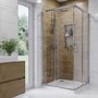 900x900mm Chrome 6mm Glass Square Corner Entry Shower Enclosure - Carina