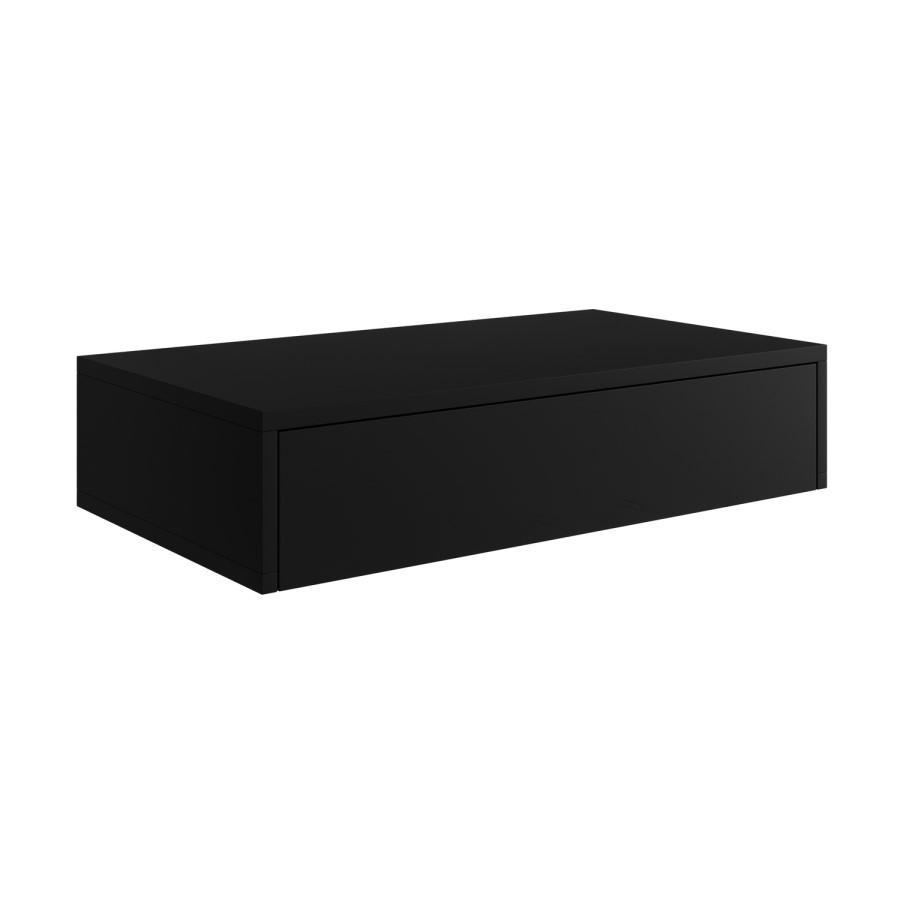 800mm Black Wall Hung Countertop Vanity Unit - Lugo