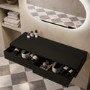 1200mm Black Wall Hung Double Countertop Vanity Unit - Lugo