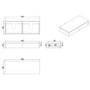 1200mm Black Wall Hung Double Countertop Vanity Unit - Lugo