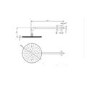 250mm Shower Head and Wall Arm Brushed Brass