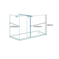 Trinity Premium 900mm Wet Room Front Glass