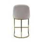 Beige Boucle Kitchen Stool with Gold Legs - Callie