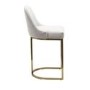 Beige Boucle Kitchen Stool with Gold Legs - Callie