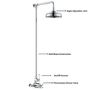 Chrome 1 Outlet Traditional Thermostatic Bar Mixer Shower Set - Camden