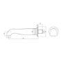 Brushed Brass Traditional Wall Mounted Bath Spout - Cambridge