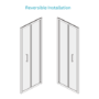 900mm Brushed Brass Bi-Fold Door Shower Enclosure 6mm Glass - Carina