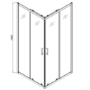 900x900mm Chrome 6mm Glass Square Corner Entry Shower Enclosure - Carina