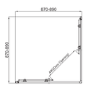900x900mm Chrome 6mm Glass Square Corner Entry Shower Enclosure - Carina