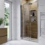 1000mm Chrome Sliding Door Shower Enclosure 6mm Glass - Carina