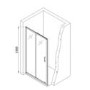 1000mm Chrome Sliding Door Shower Enclosure 6mm Glass - Carina